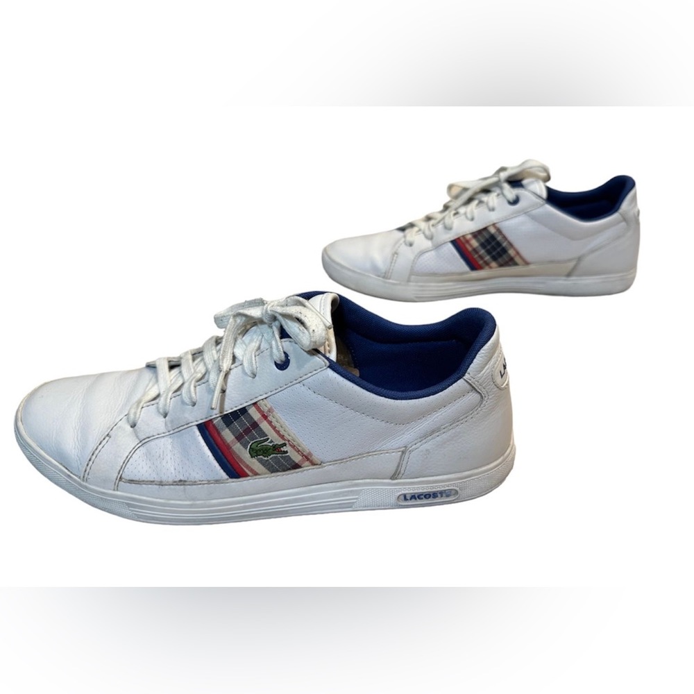 Men’s Lacoste White Leather Sneakers Sz 11